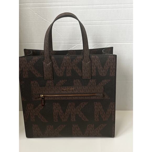 Michael Kors Kenly Large Signature Logo Tote W/ Detachable Crossbody Strap - Picture 11 of 16